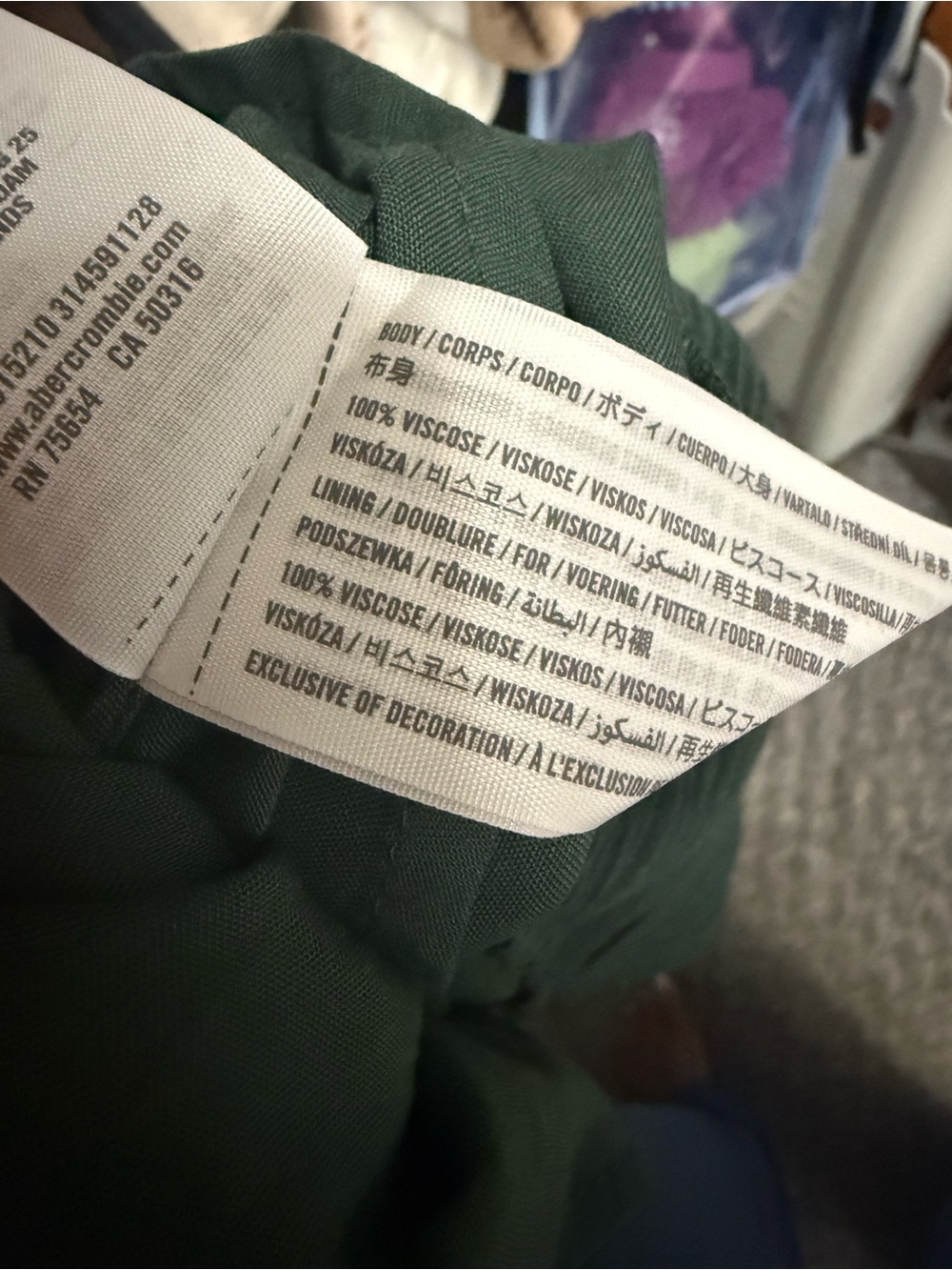 NWT Abercrombie & Fitch Olive Green Midi Dress - Picture 2 of 2